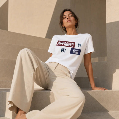 "Approved by my God" Christian Women's T-Shirt | Faith Graphic Tee - YESHUALL