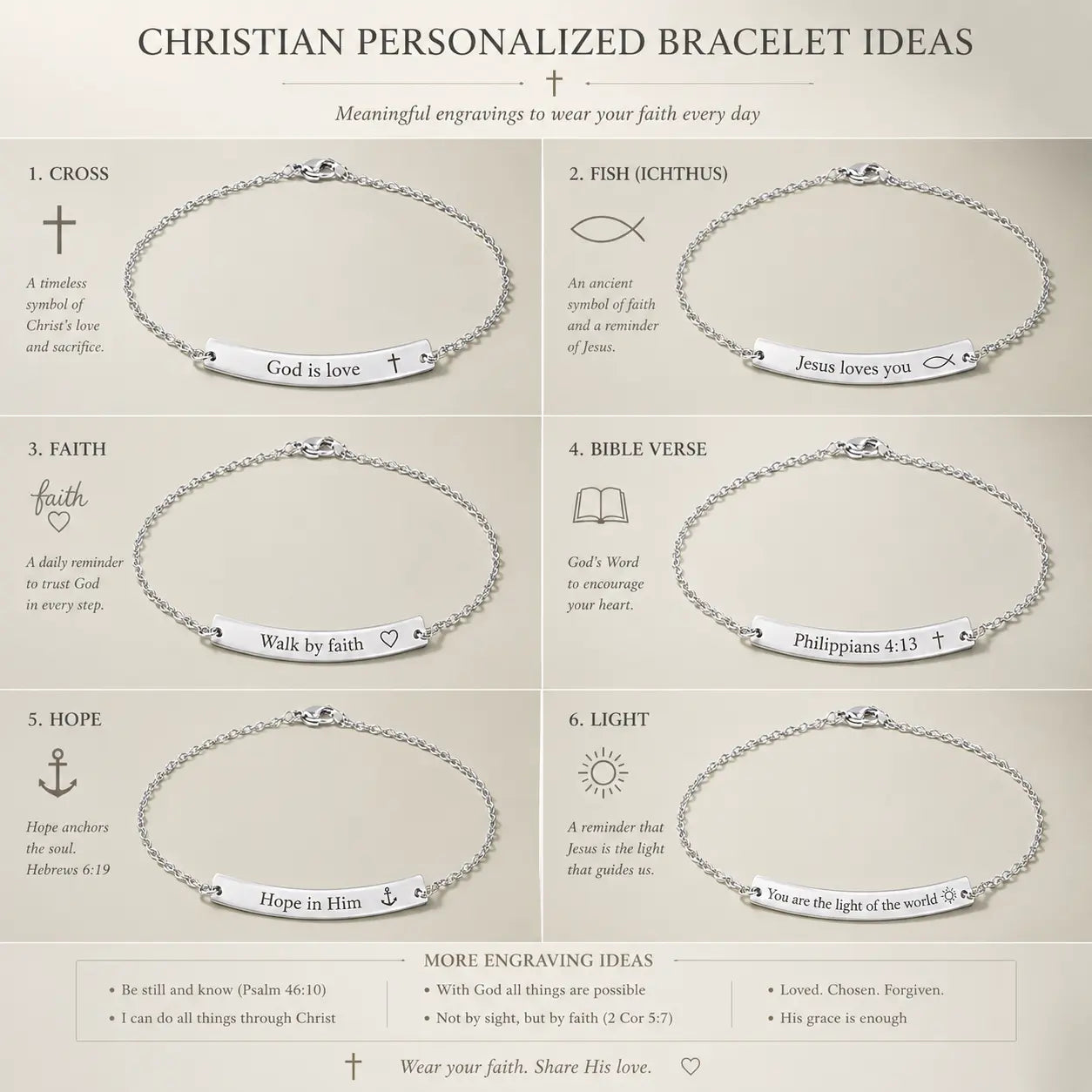 Beloved Curved Bar Anklet | Engraved Christian Jewelry - YESHUALL