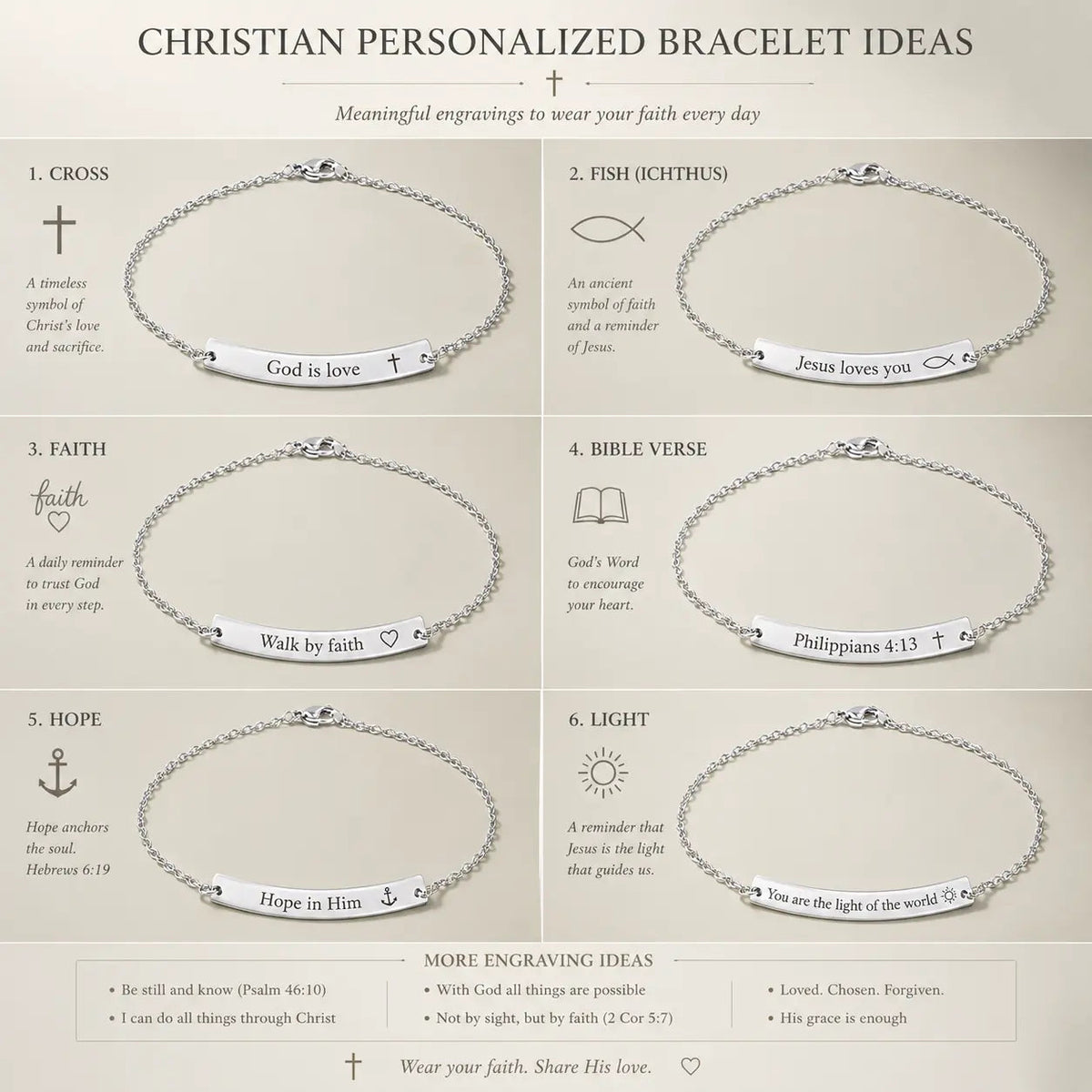 Beloved Curved Bar Anklet | Engraved Christian Jewelry - YESHUALL