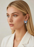 Butterfly cross earrings celestial Christian jewelry, YESHUALL