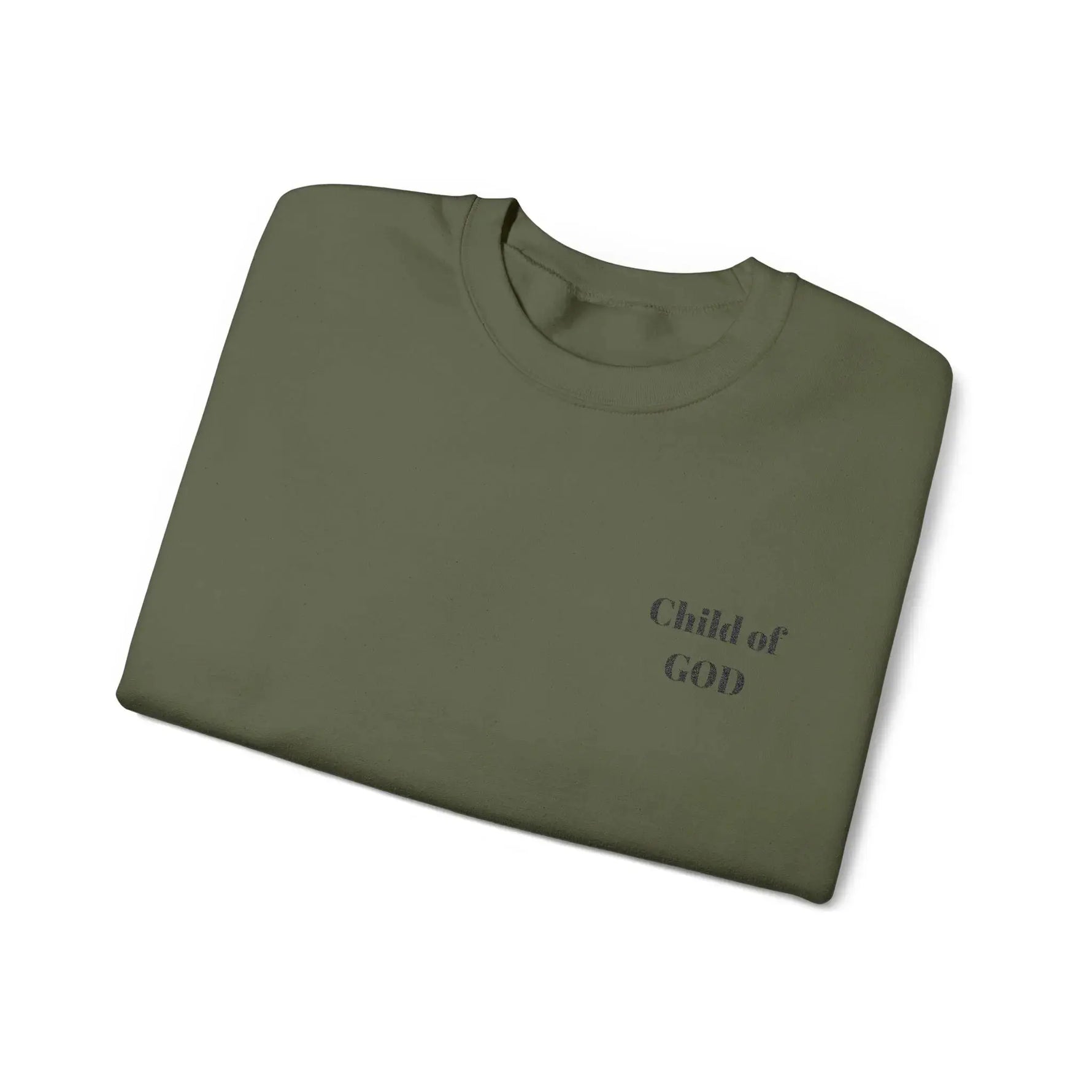 Bible truth sweatshirt worn model front, Christian faith apparel