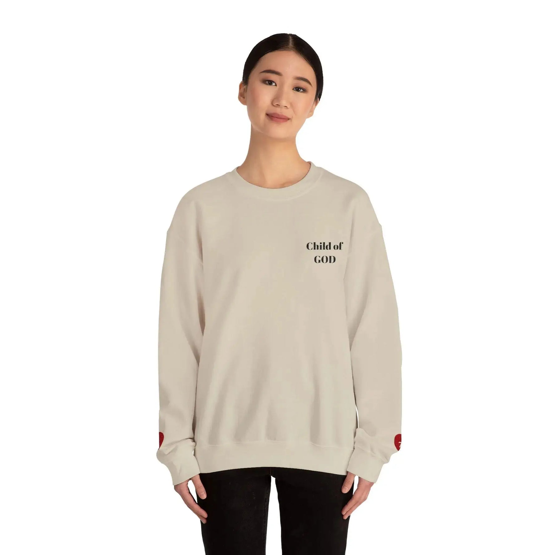 Faith based crewneck sweatshirt design, Christian women YESHUALL