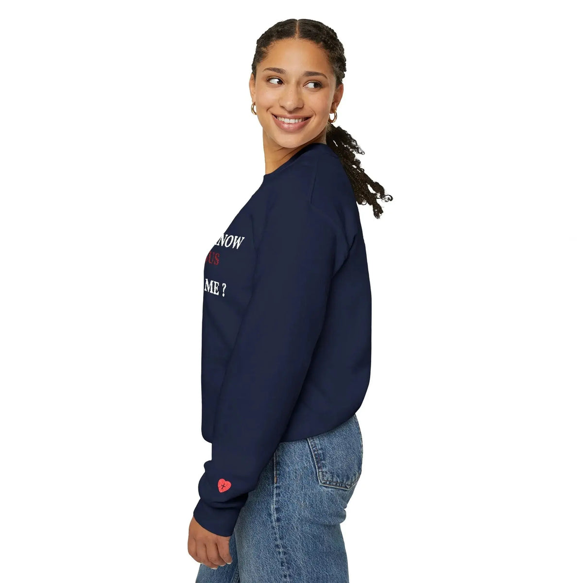 Faith crewneck on hanger, Bible verse Christian women's apparel
