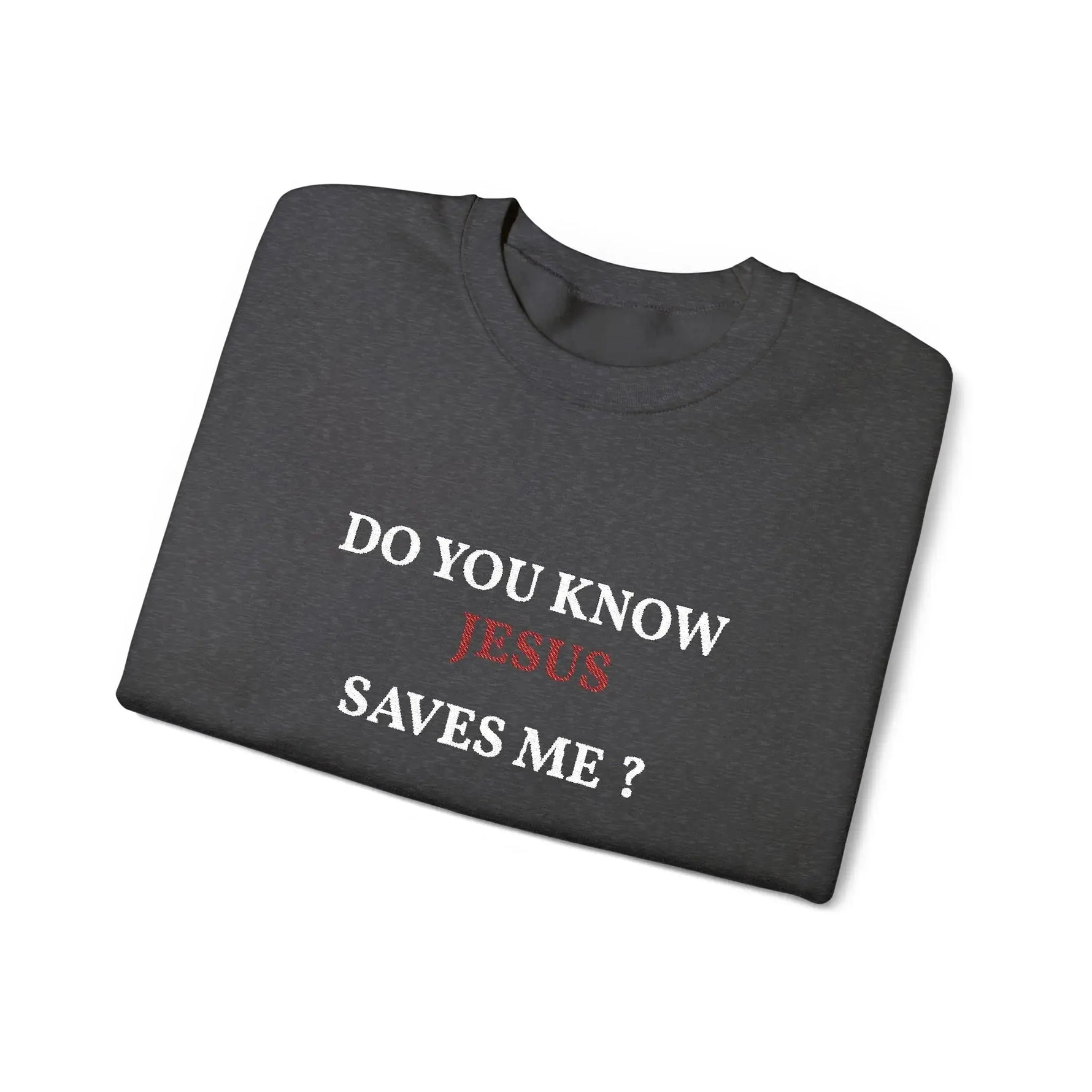 Bible truth crewneck on model front, Christian women YESHUALL