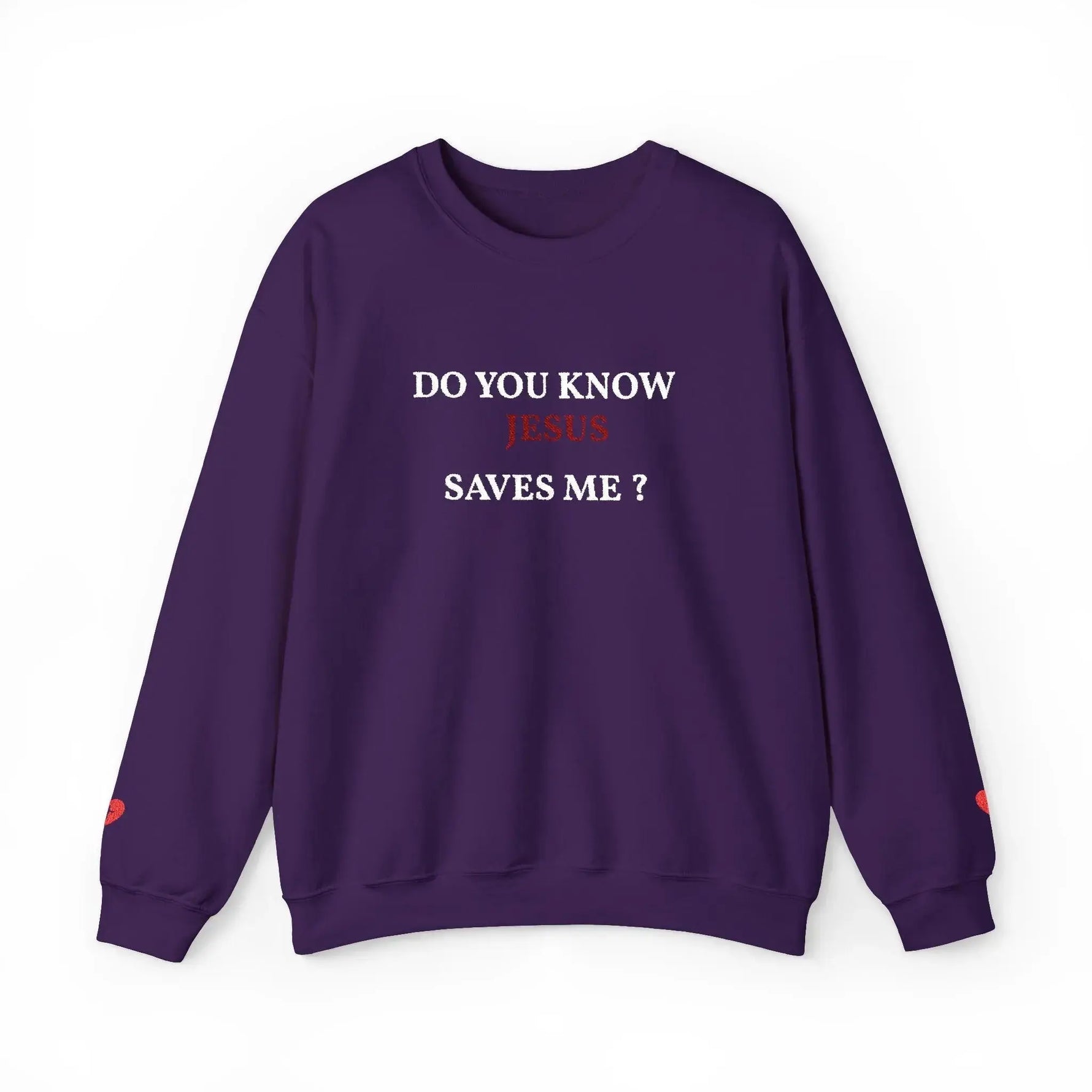 Faith crewneck sweatshirt fabric close-up, Christian women's clothing