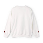 Bible verse crewneck on model, Christian women's faith apparel
