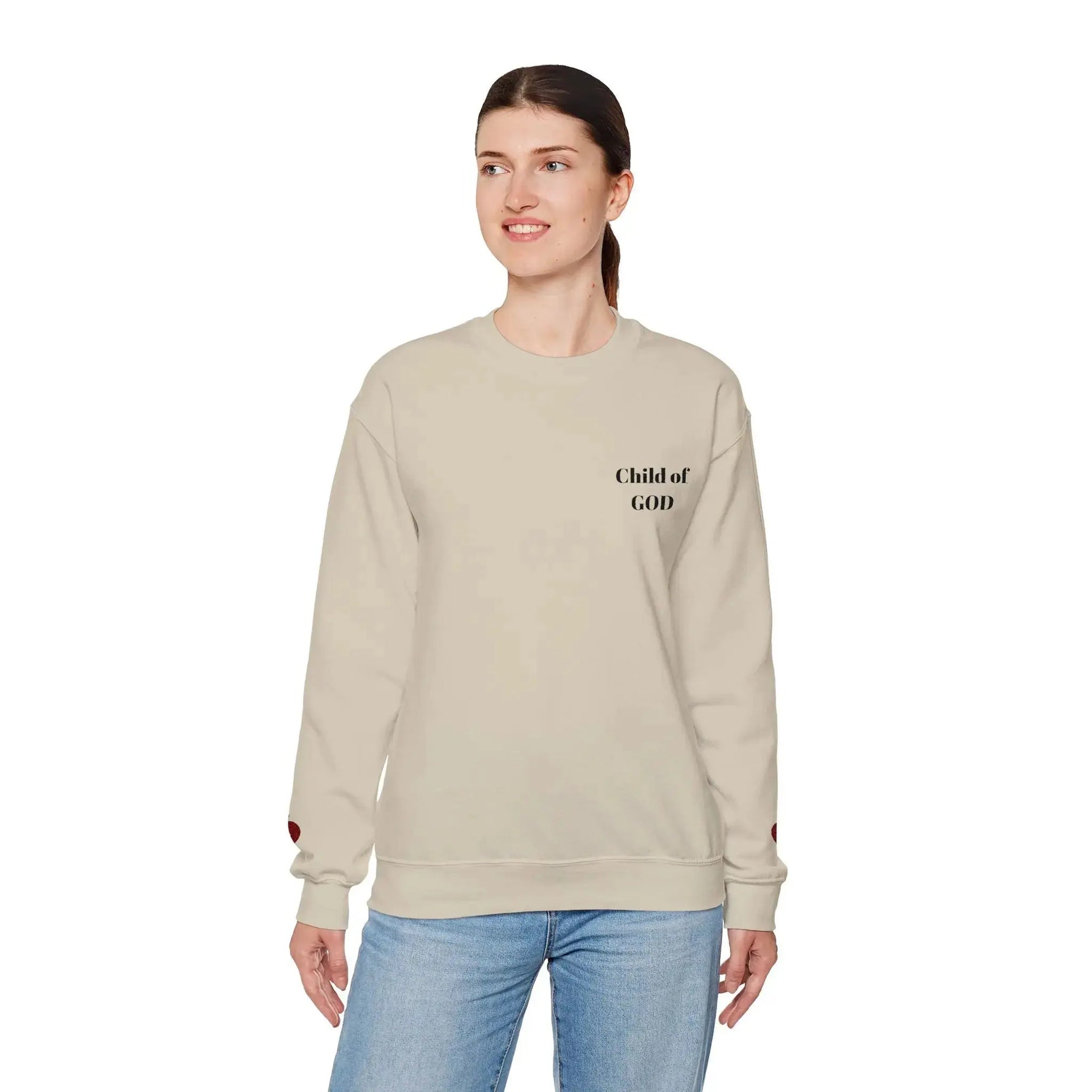 Faith crewneck Bible truth on hanger, Christian women's clothing