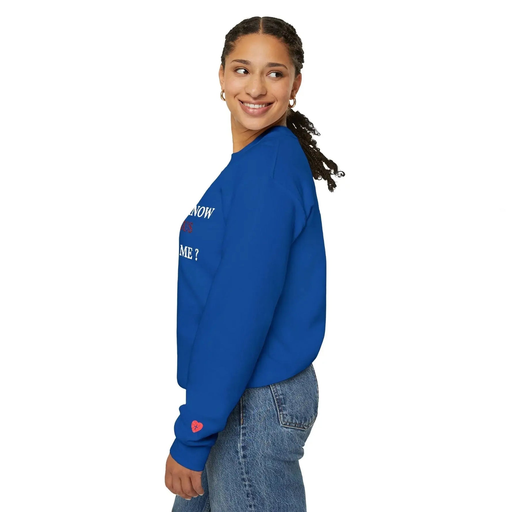 Faith crewneck sweatshirt wearing moment, Christian gift for her