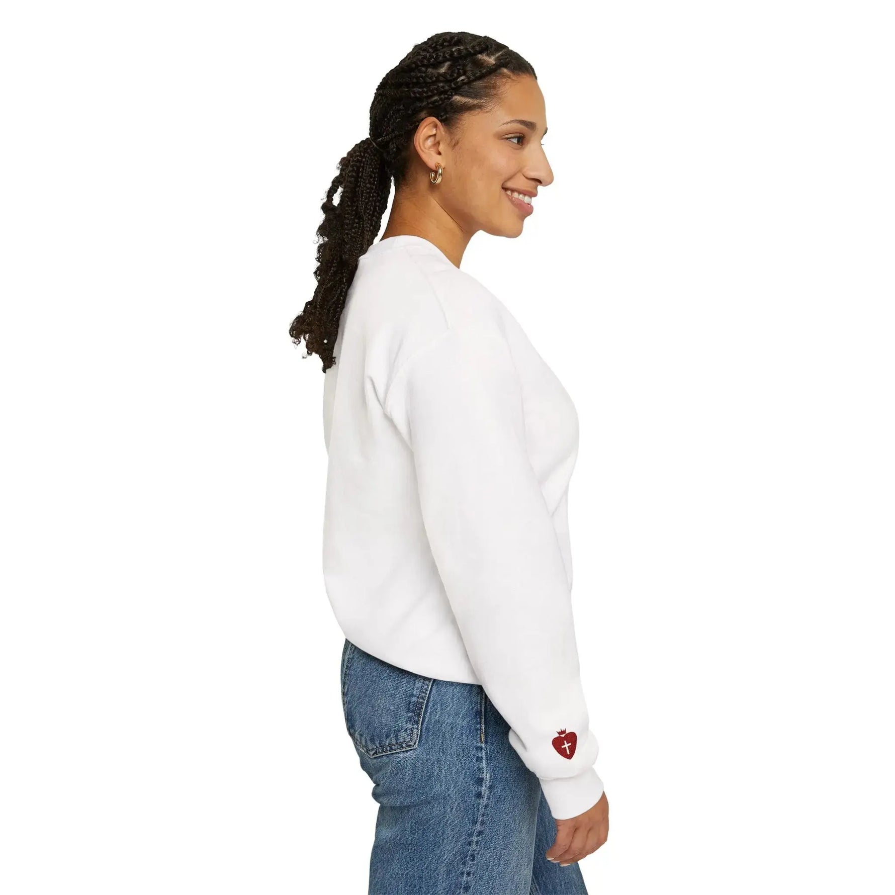 Bible truth crewneck front detail, Christian women's sweatshirt