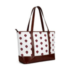 Woman carrying Christian faith tote bag, religious gift for her