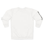 Woman wearing Heart Cross faith crewneck, Christian gift for her