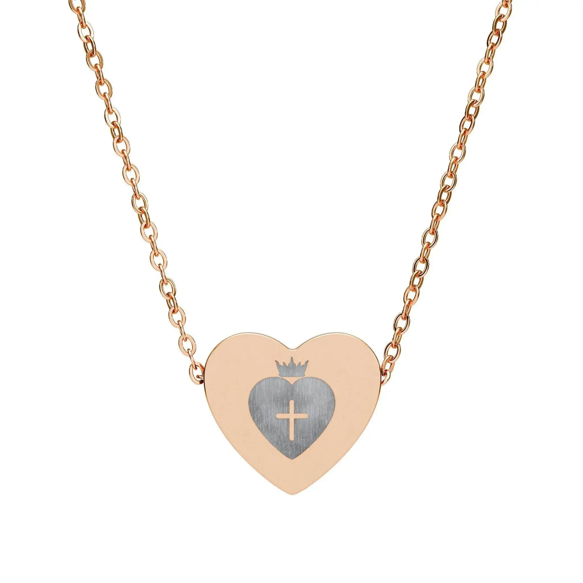 Christian Heart Necklace (Engraving) YESHUALL - YESHUALL