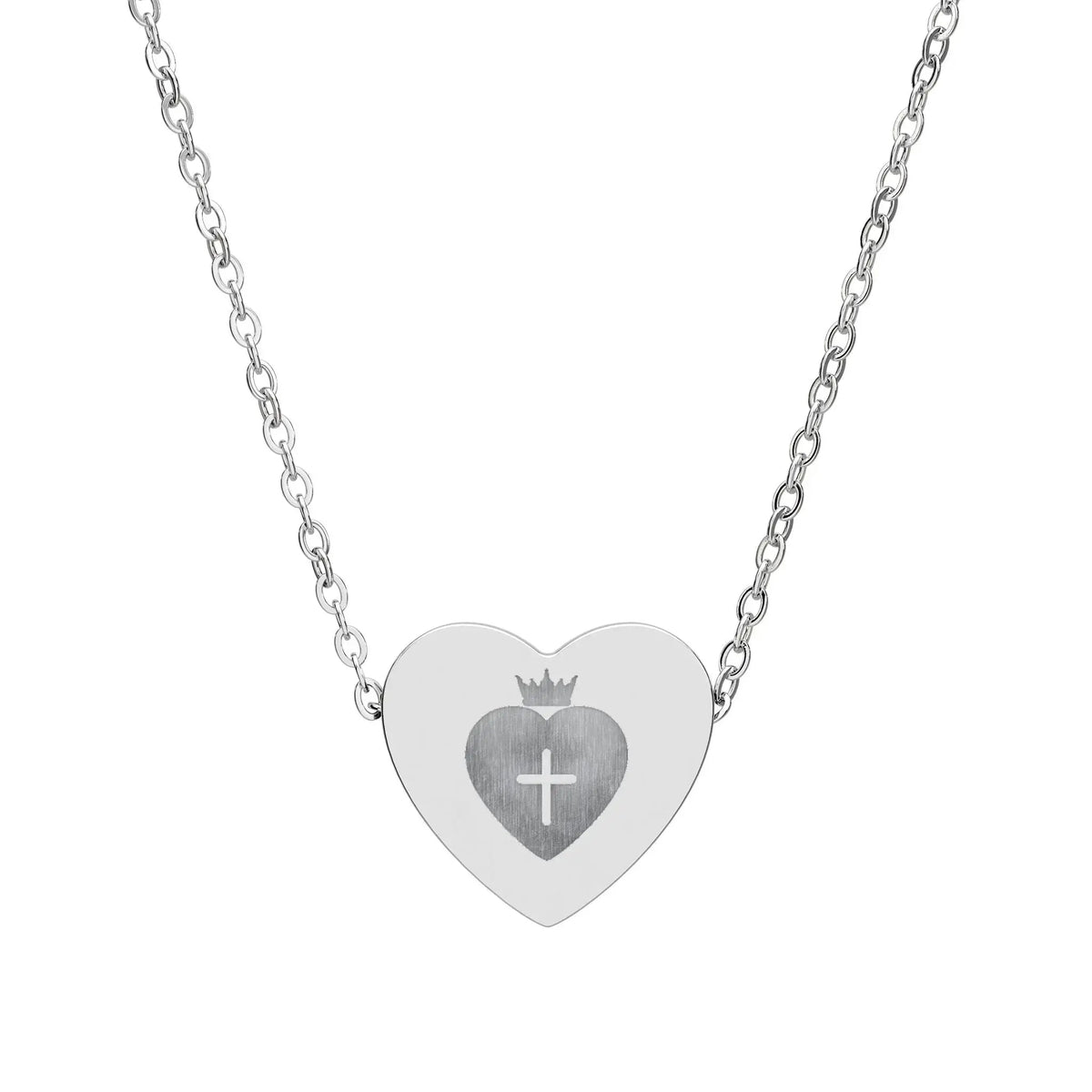 Christian Heart Necklace (Engraving) YESHUALL - YESHUALL