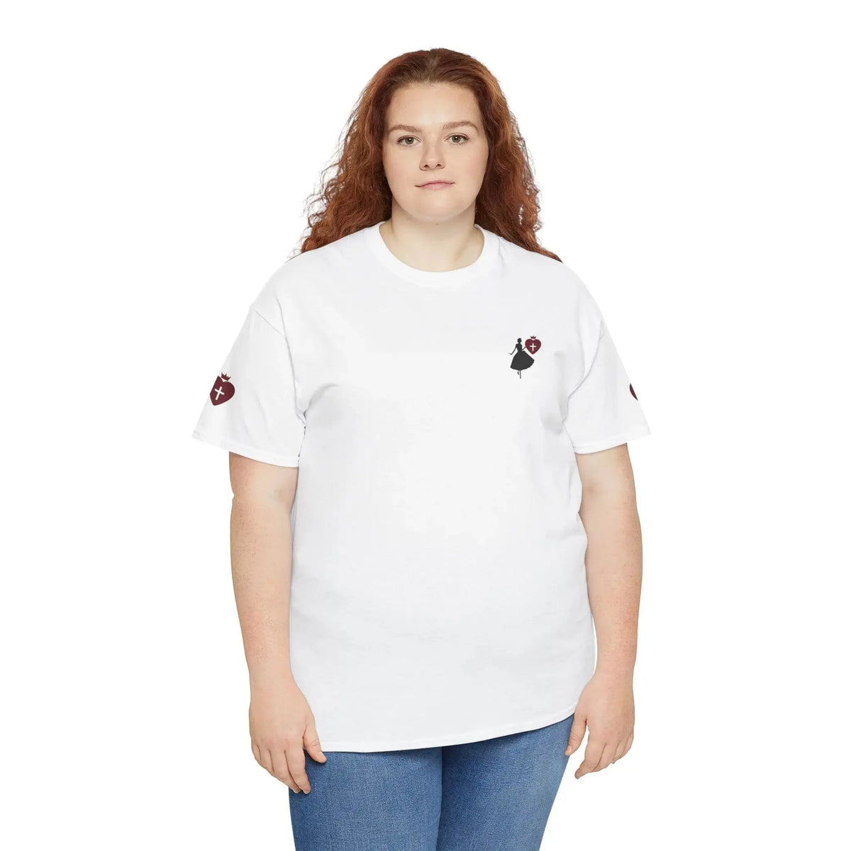 Faith heavy cotton design close-up, Christian women's apparel