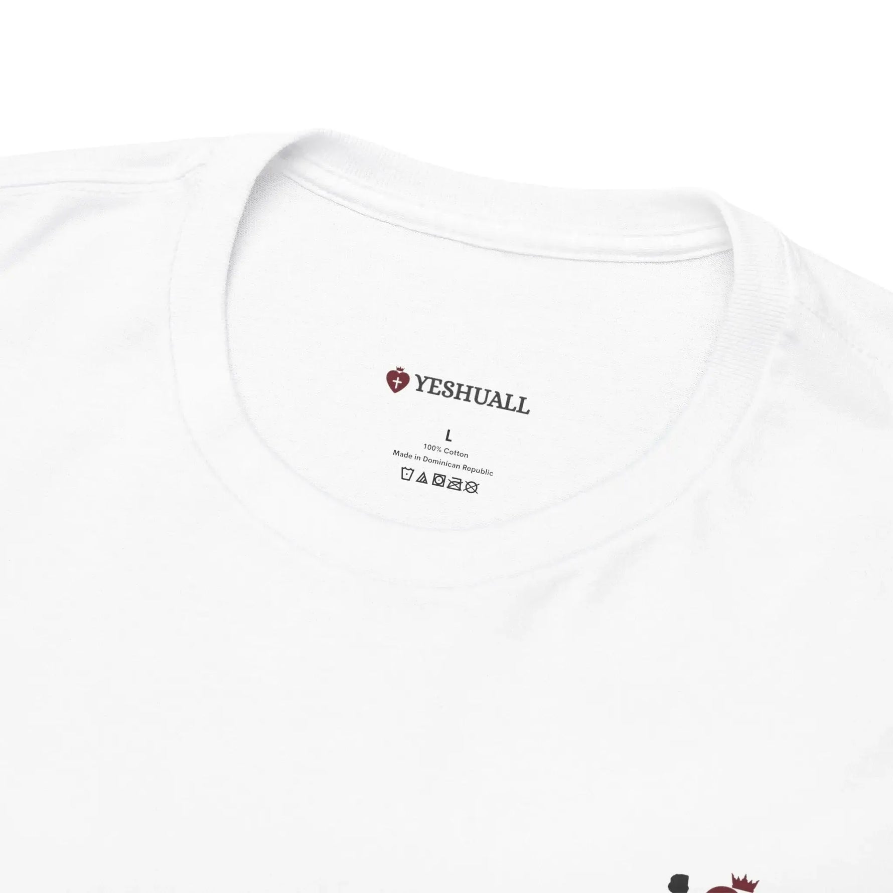 Christian heavy cotton tee on model, faith based women's clothing