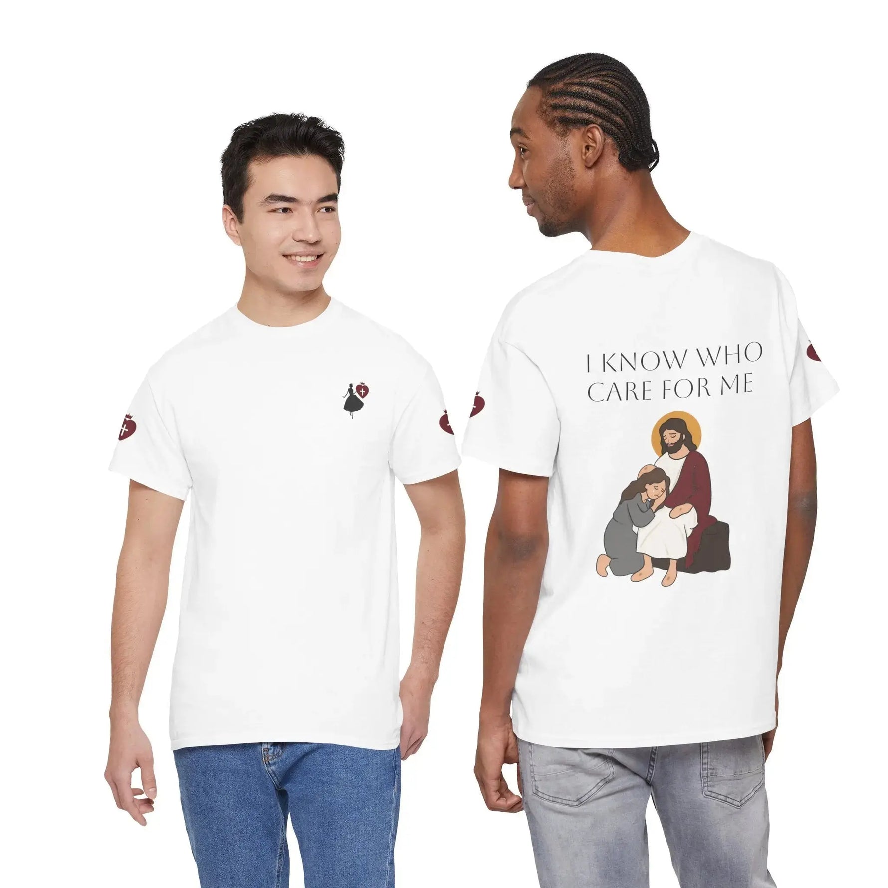 Faith heavy cotton tee packaging, Christian women's gift YESHUALL