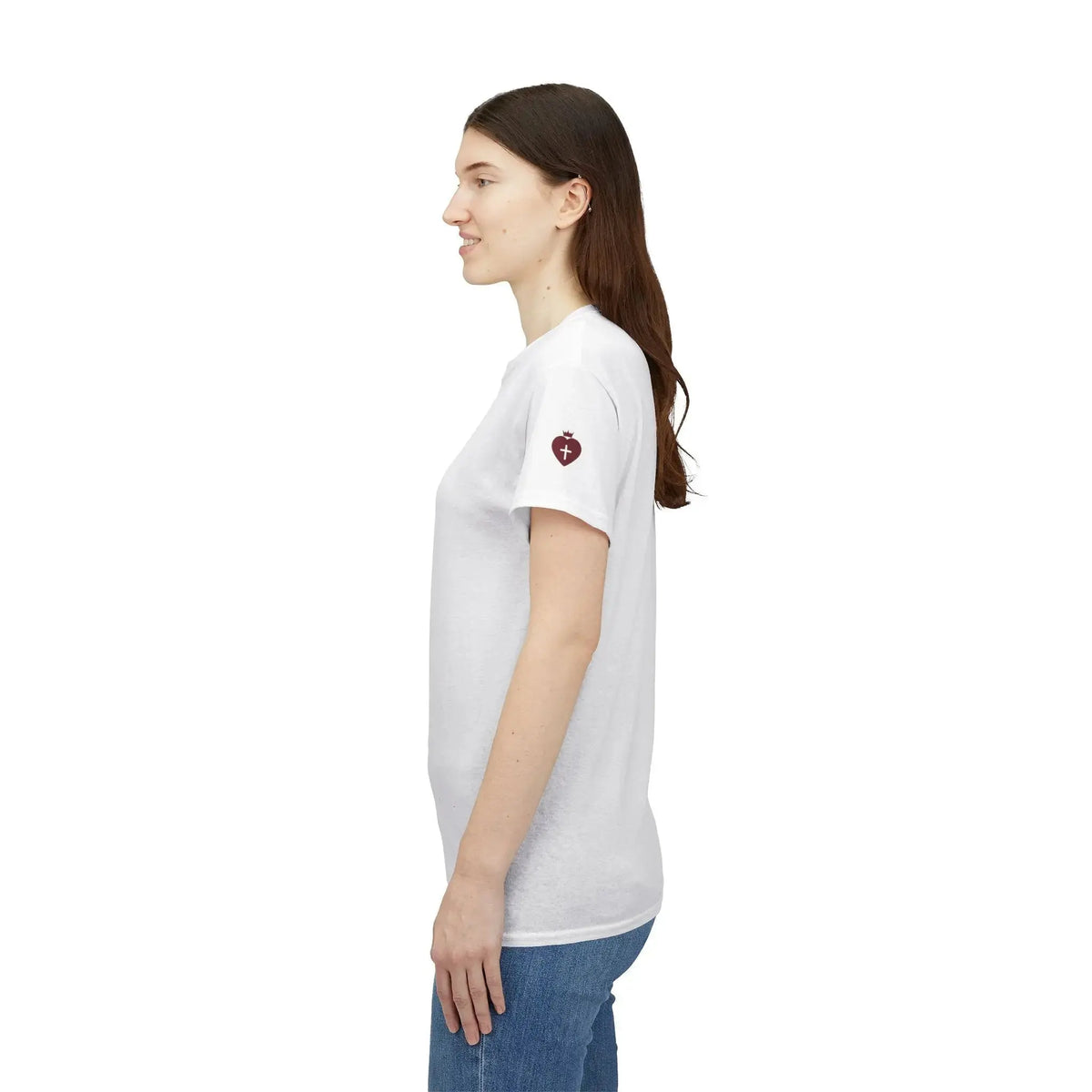 Christian faith heavy cotton tee worn styled, women's apparel