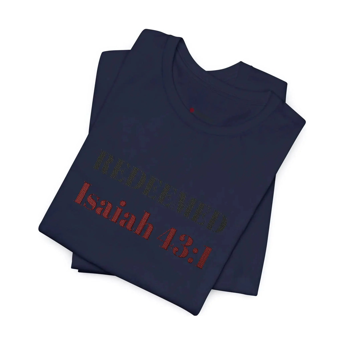 Bible verse tee design detail, Christian women's shirt YESHUALL