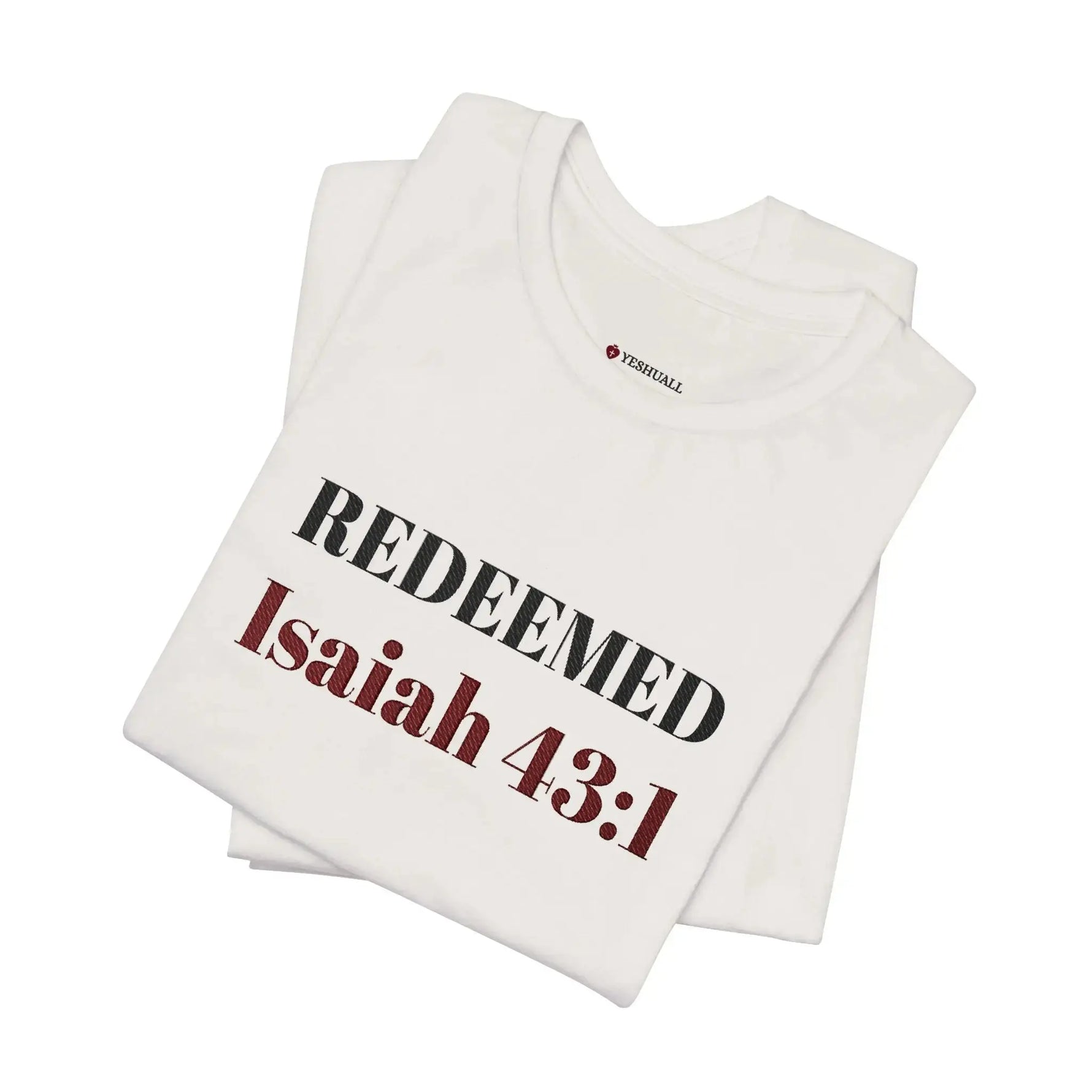 Christian faith tee on hanger, women's Bible verse apparel