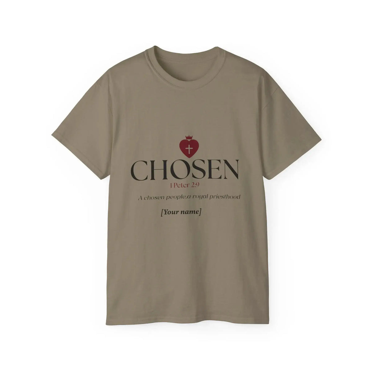 CHOSEN Bible verse t-shirt white, Christian women's gift YESHUALL