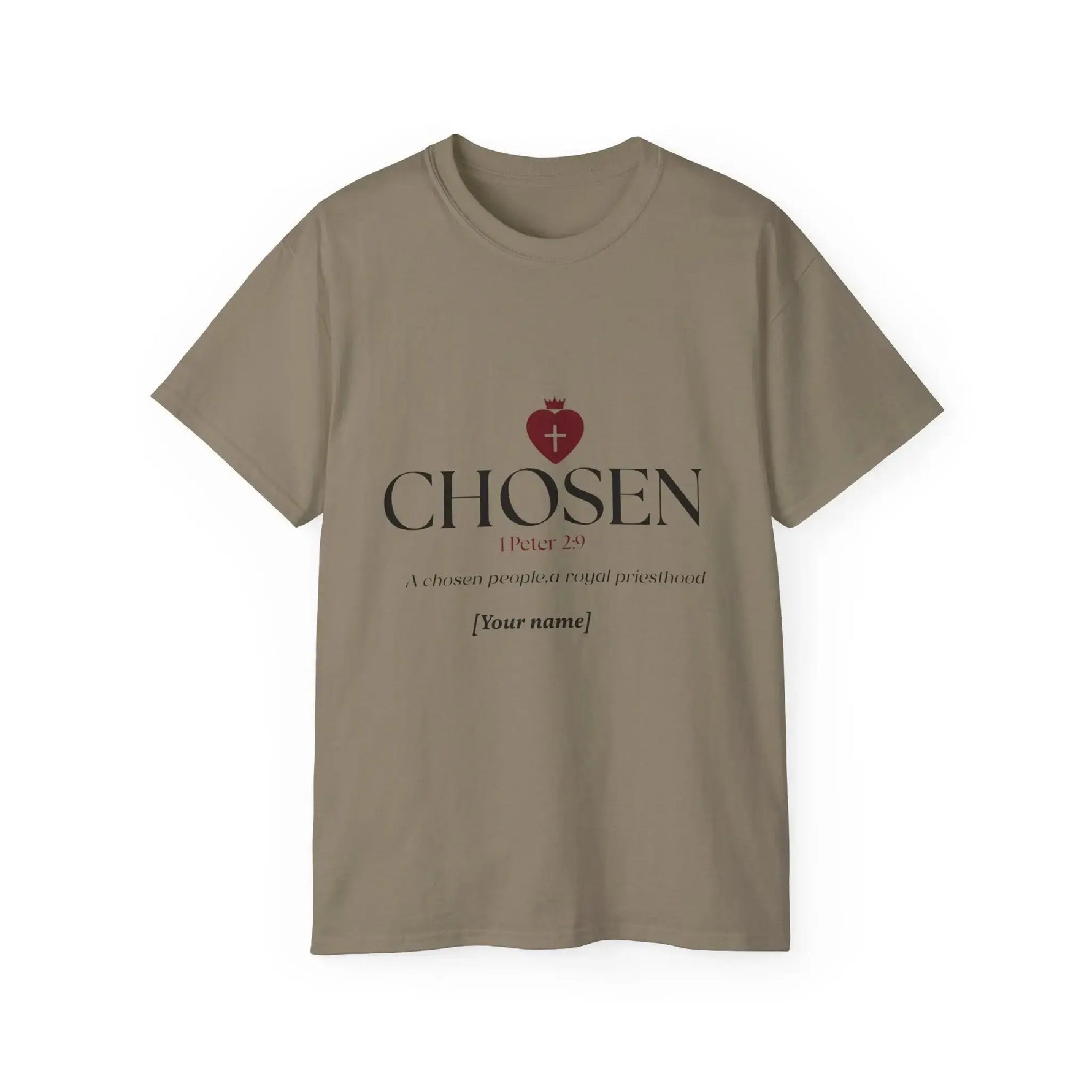 CHOSEN Bible verse t-shirt white, Christian women's gift YESHUALL