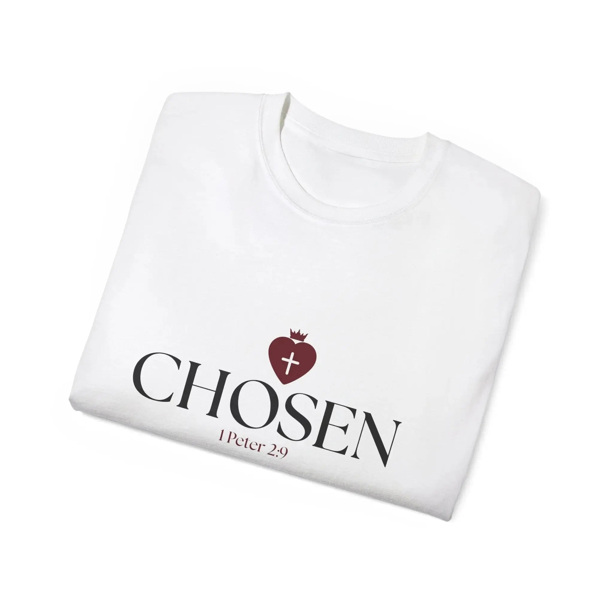 CHOSEN Bible verse t-shirt white, Christian women's gift YESHUALL, view 9