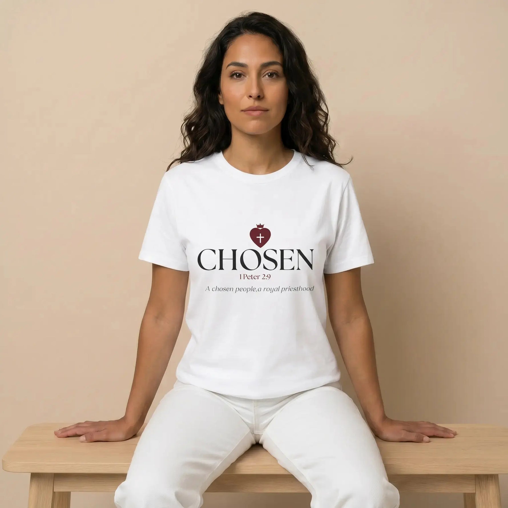 CHOSEN Christian T-shirt 1 Peter 2:9, faith based women's tee YESHUALL