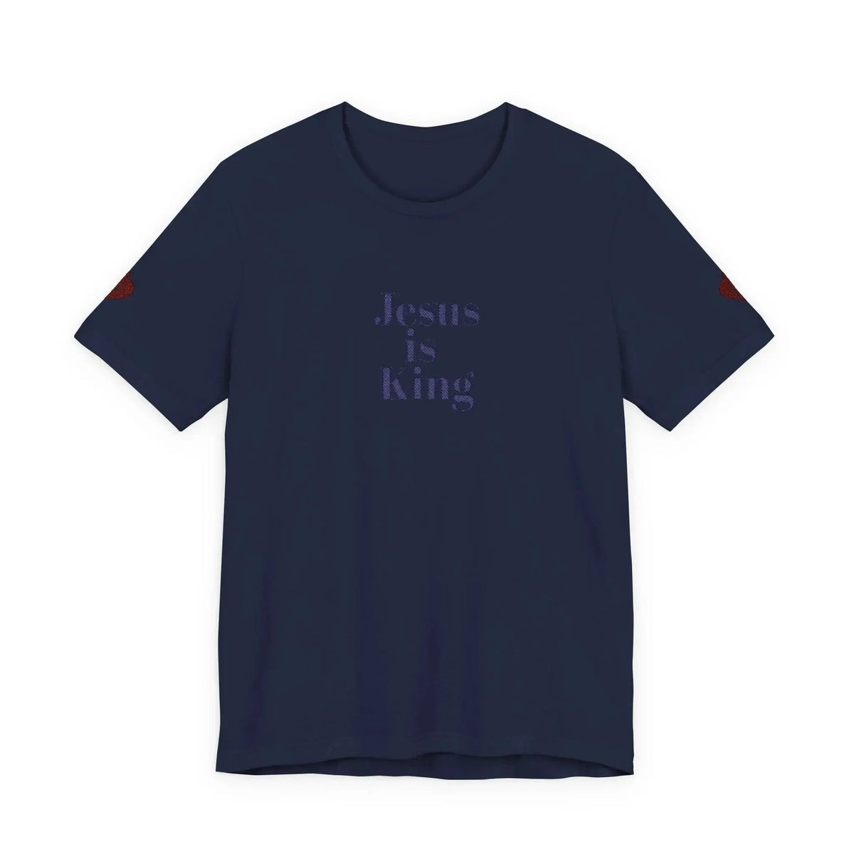 Woman wearing faith jersey short sleeve tee, Christian gift for her