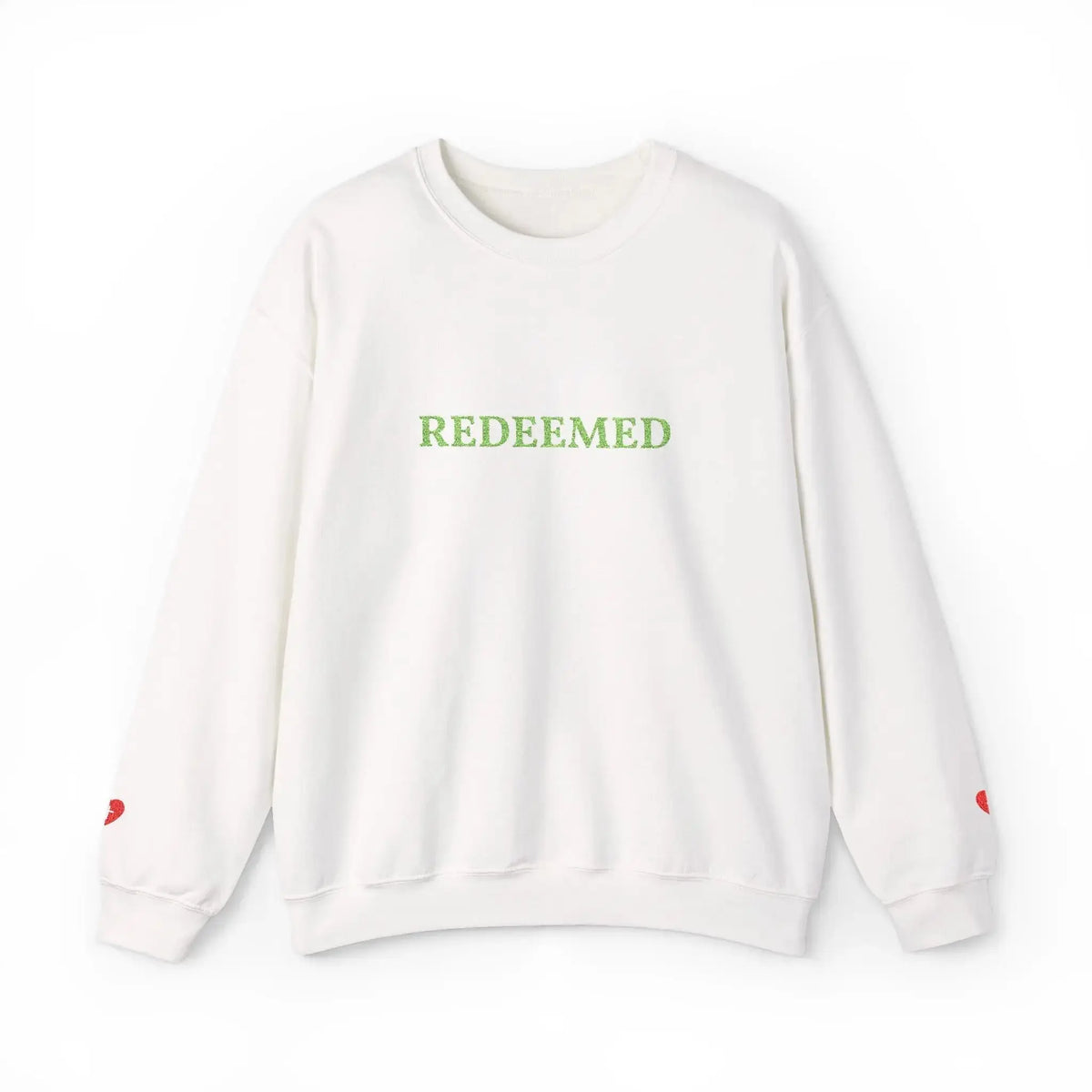 Christian Women's Crewneck "Redeemed"Sweatshirt Green - YESHUALL