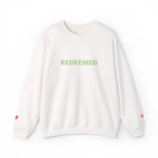 Christian Women's Crewneck "Redeemed"Sweatshirt Green - YESHUALL