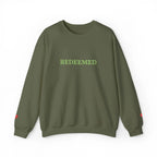 Christian Women's Crewneck "Redeemed"Sweatshirt Green - YESHUALL
