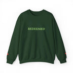 Christian Women's Crewneck "Redeemed"Sweatshirt Green - YESHUALL