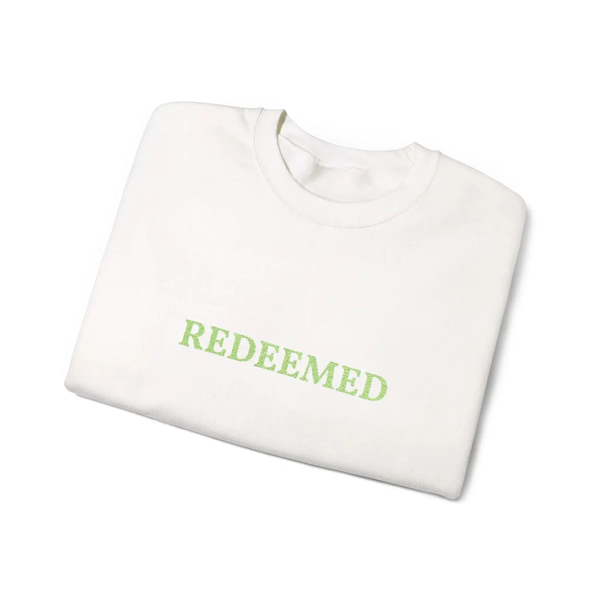 Christian Women's Crewneck "Redeemed"Sweatshirt Green - YESHUALL