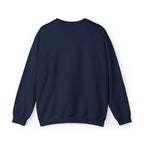 REDEEMED sweatshirt side view, Christian faith women's crewneck