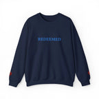 REDEEMED sweatshirt green line detail, Christian women's crewneck