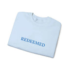 REDEEMED crewneck worn outdoor, Christian women's faith apparel