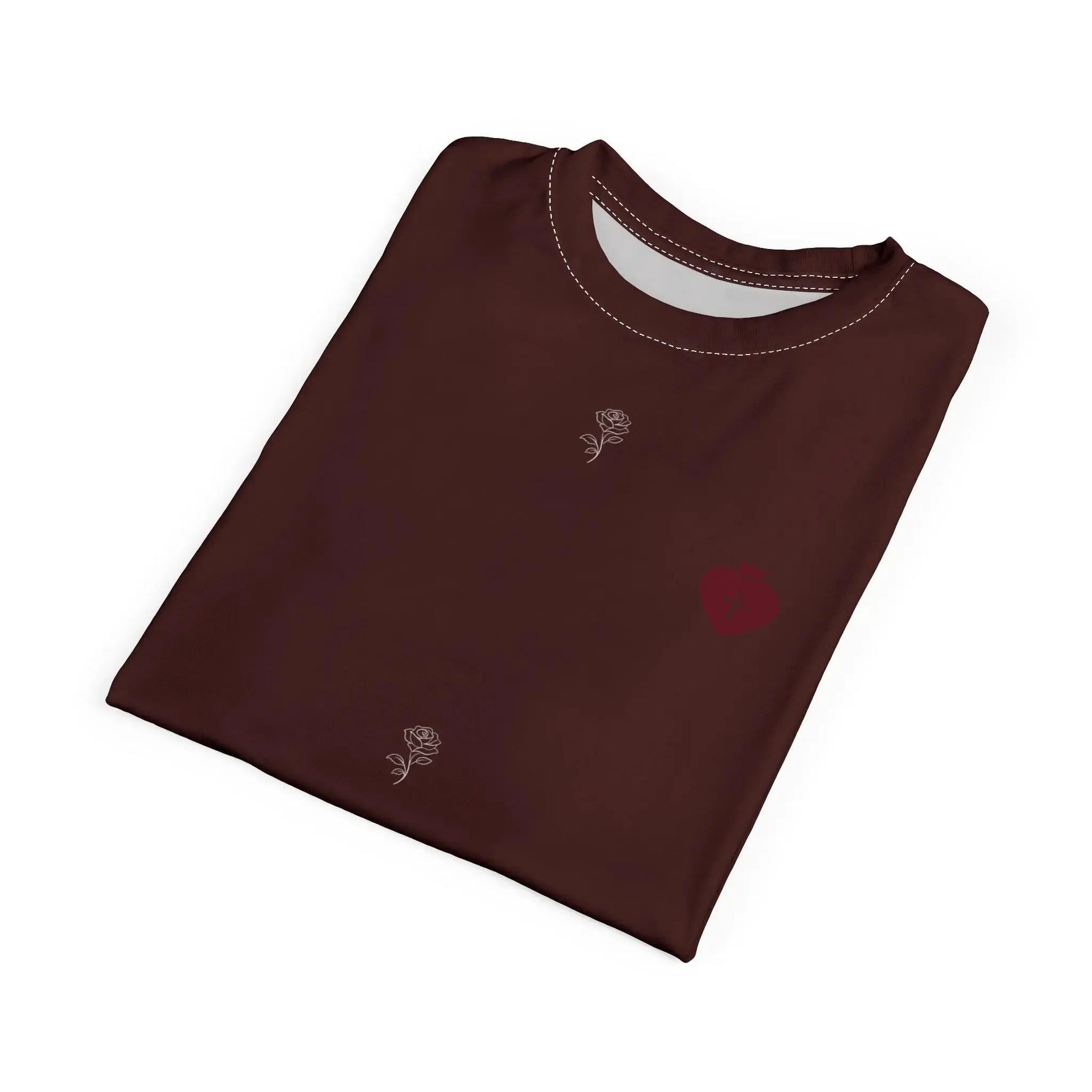 Christian cut sew tee side view, faith women's t-shirt