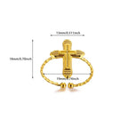 Cross Ring Double-Layer Ring - YESHUALL