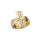 Cross Ring Double-Layer Ring - YESHUALL