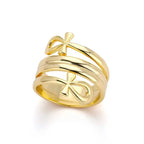 Cross Ring Double-Layer Ring - YESHUALL
