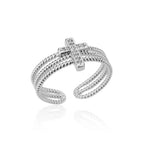 Cross Ring Double-Layer Ring - YESHUALL