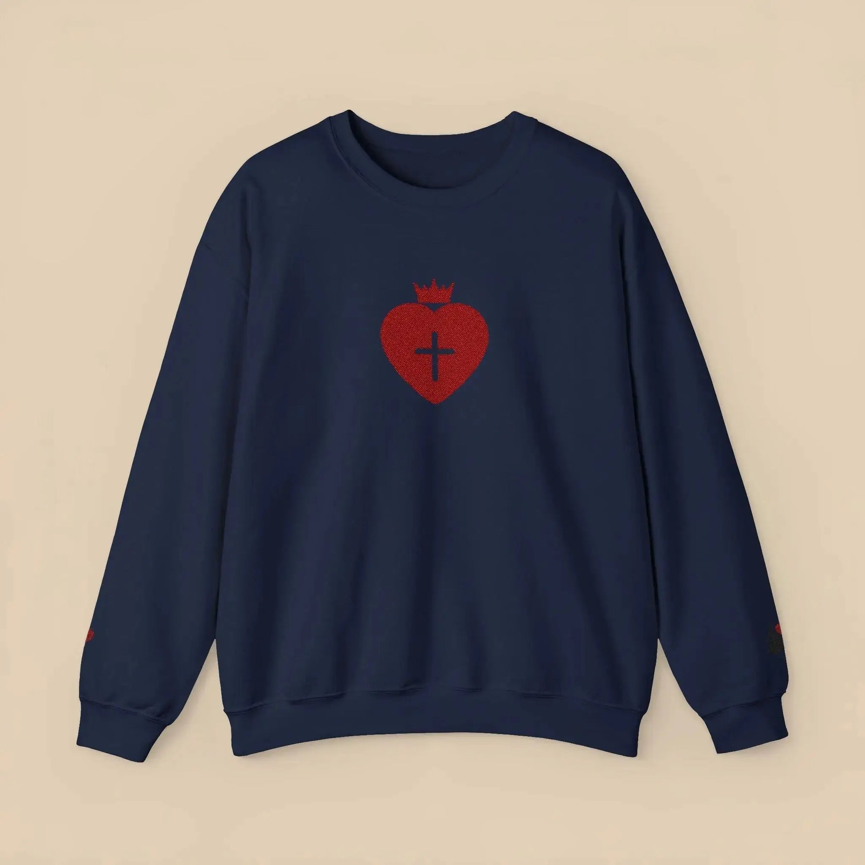 Daughter of the King crewneck front print, Christian women's clothing