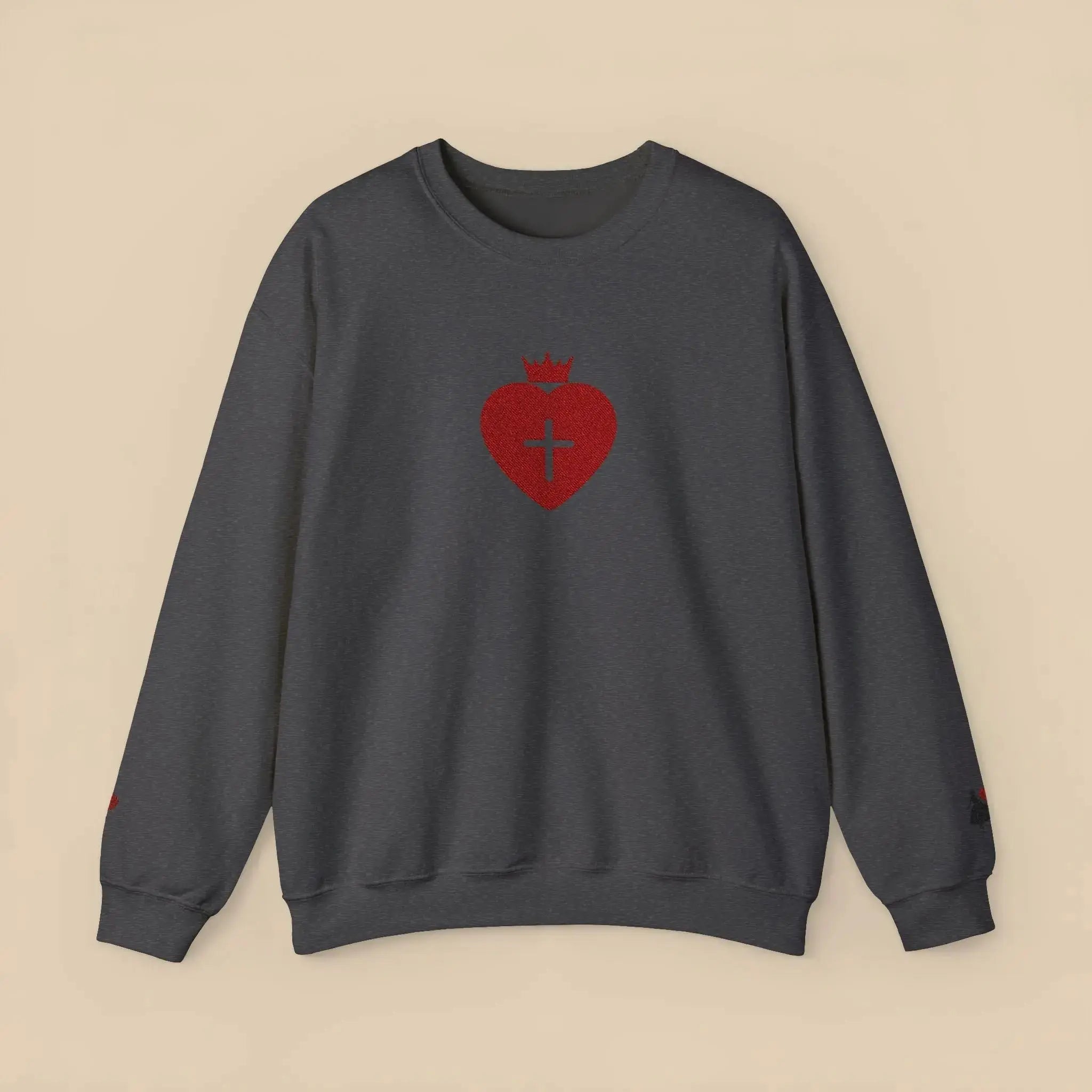 Daughter of the King crewneck back view, Christian faith apparel