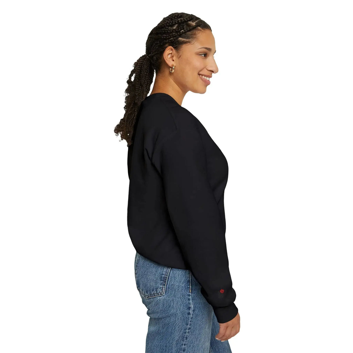 Daughter of the King sweatshirt worn outdoor, Christian faith wear