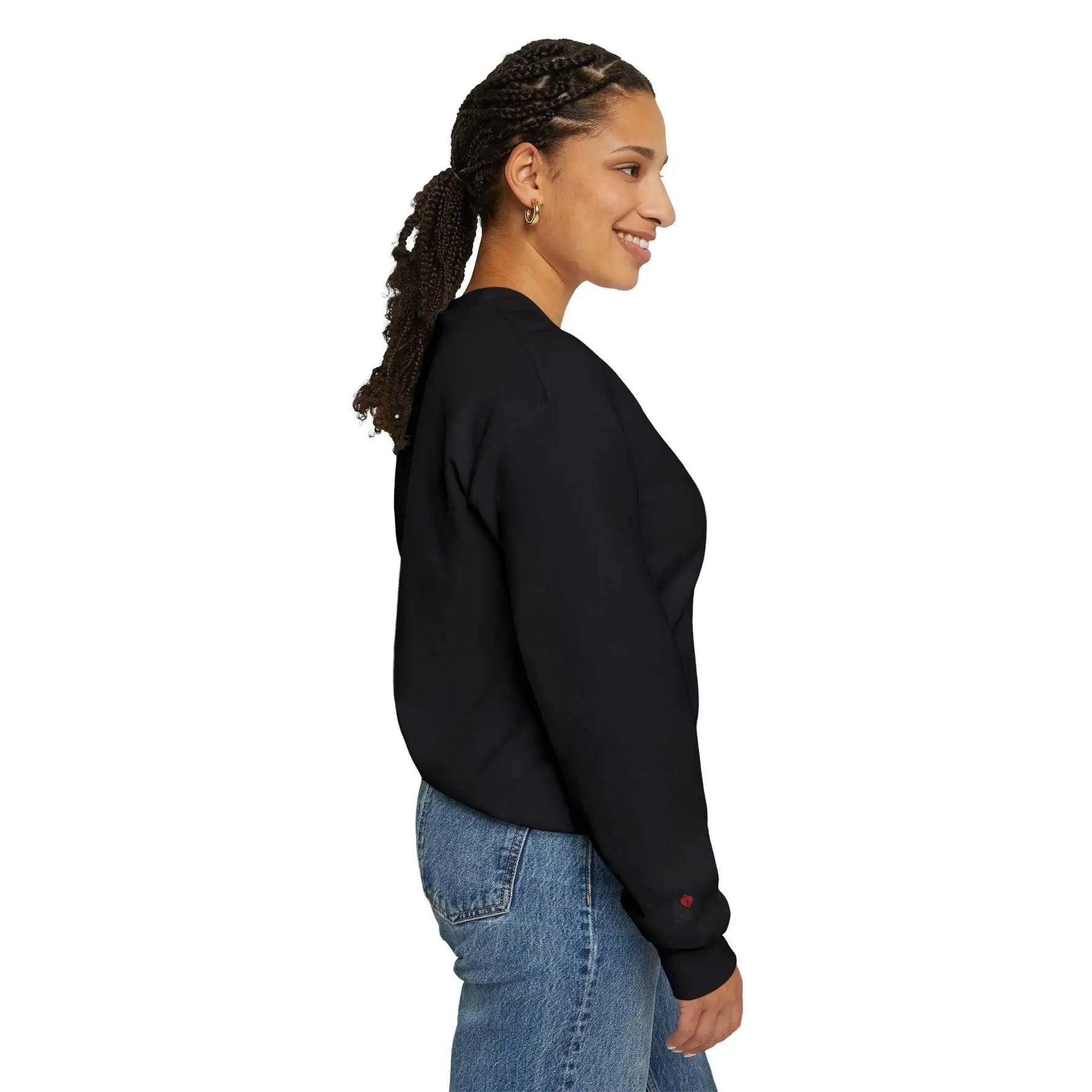 Daughter of the King sweatshirt worn outdoor, Christian faith wear