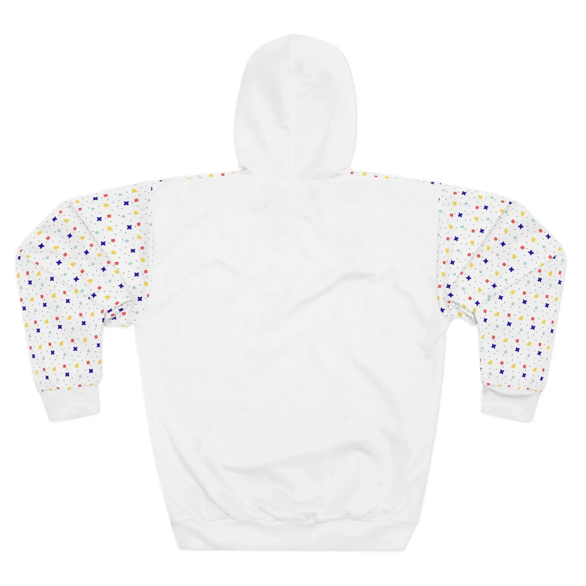 Woman wearing faith overflow white hoodie, Christian apparel gift for her