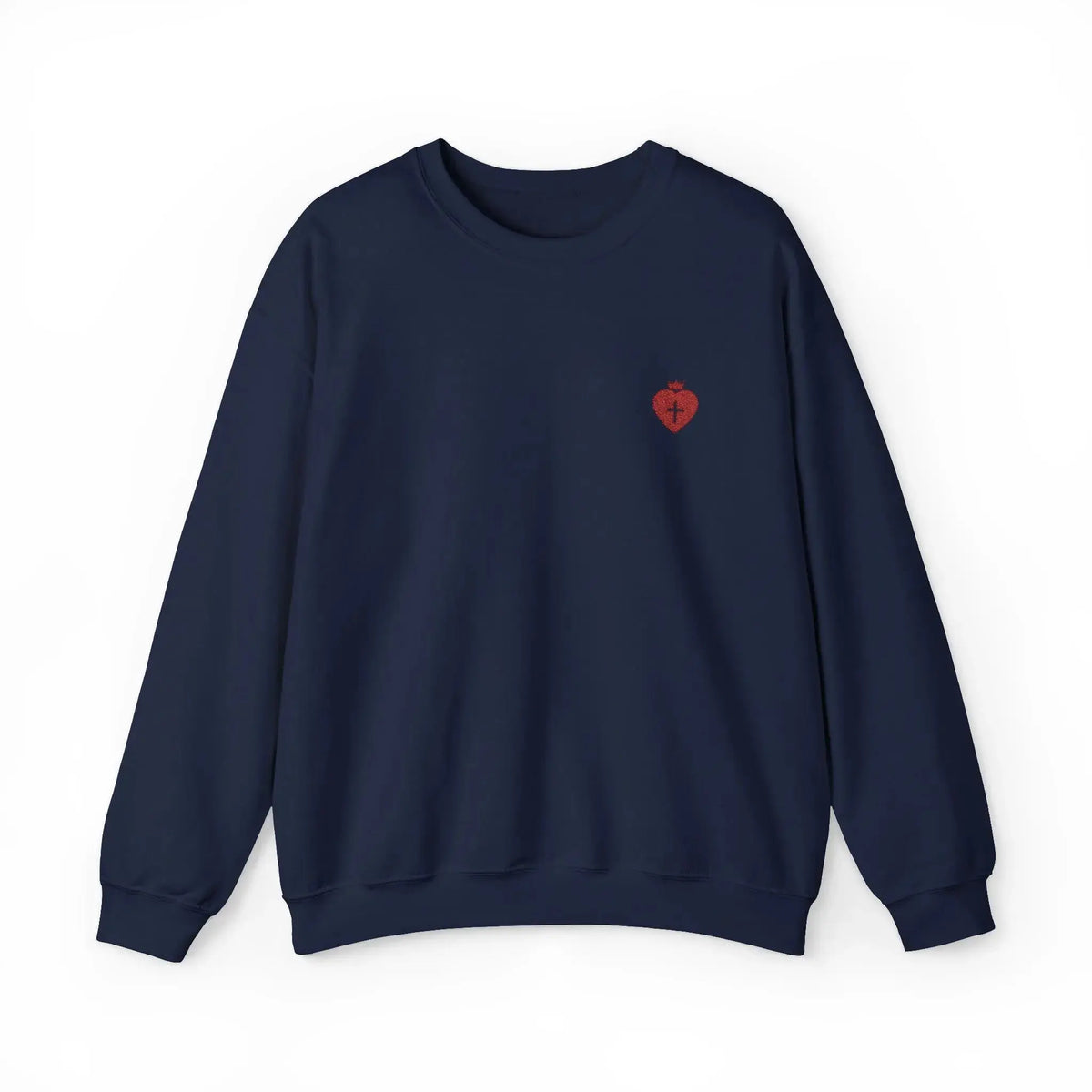 "Heart Cross" Christian Women's Crewneck Sweatshirt - YESHUALL