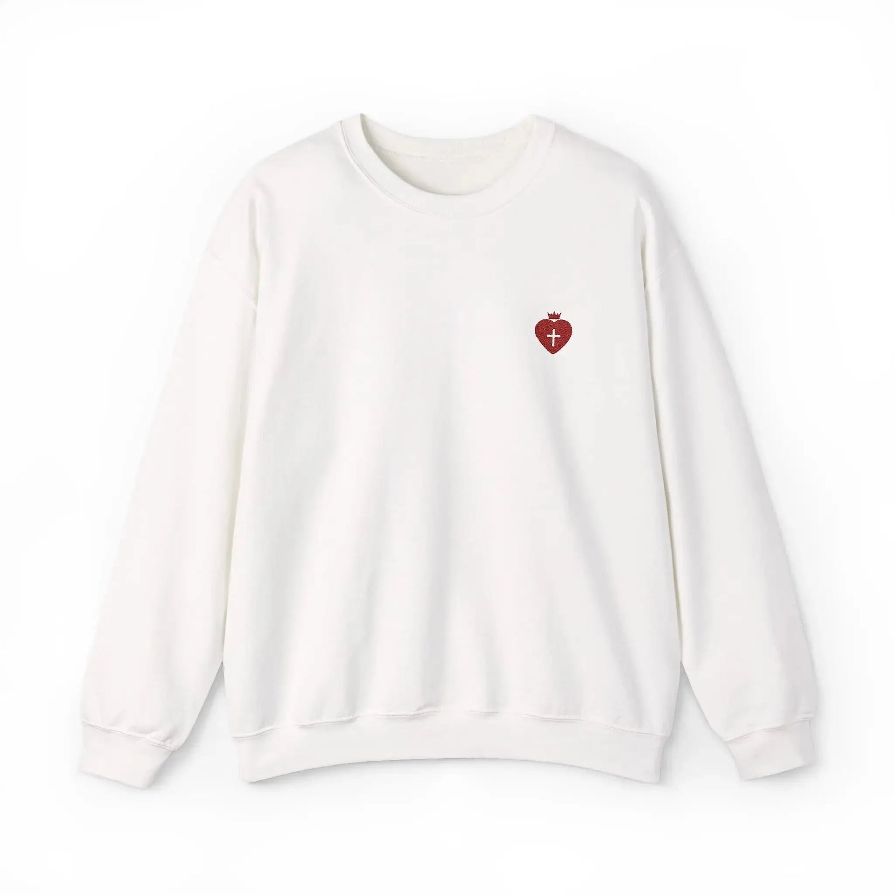 "Heart Cross" Christian Women's Crewneck Sweatshirt - YESHUALL