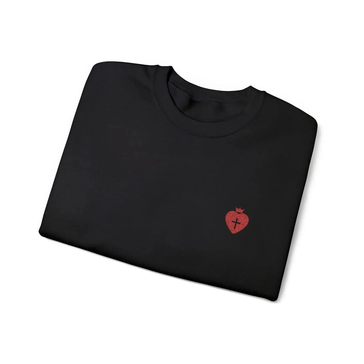 "Heart Cross" Christian Women's Crewneck Sweatshirt - YESHUALL