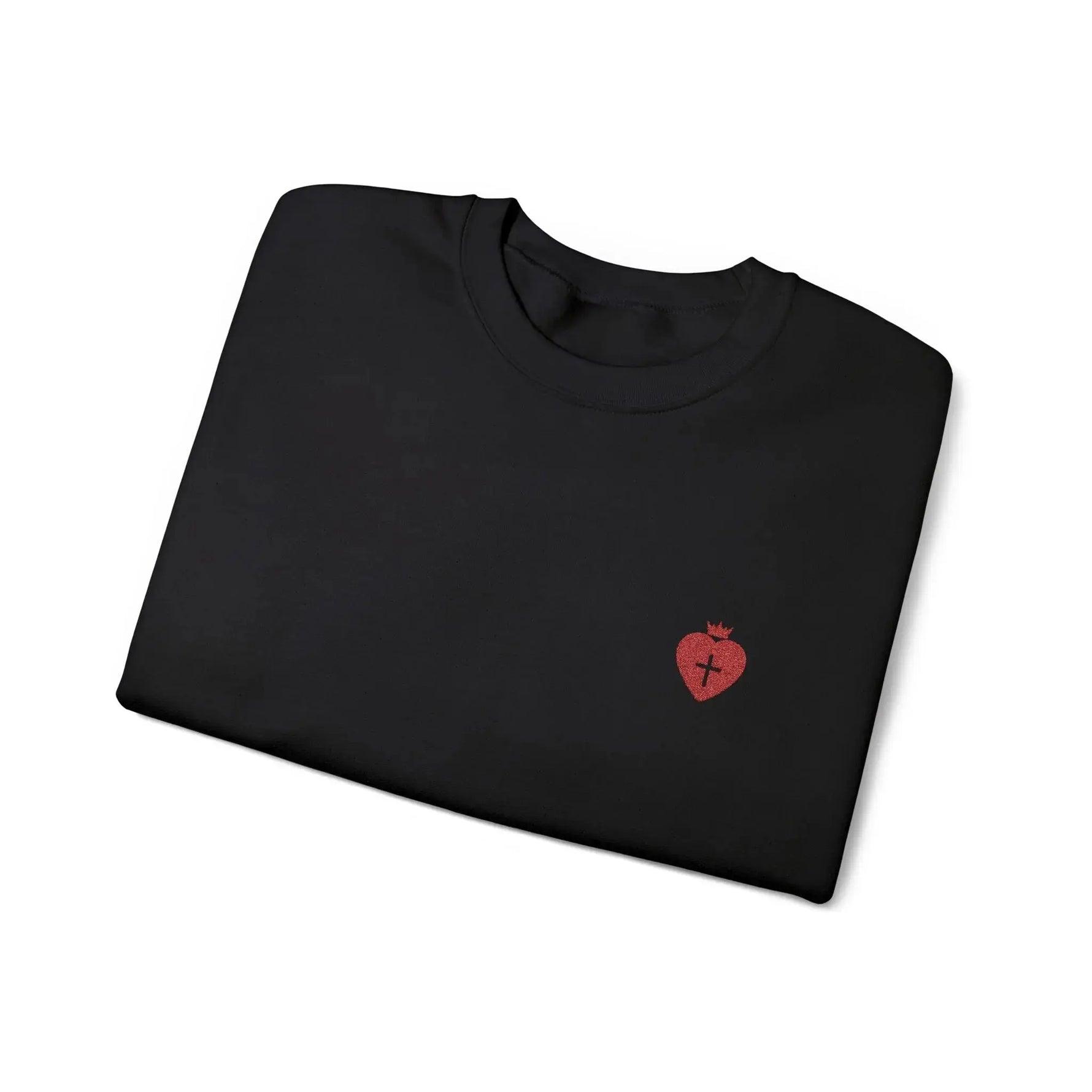 "Heart Cross" Christian Women's Crewneck Sweatshirt - YESHUALL